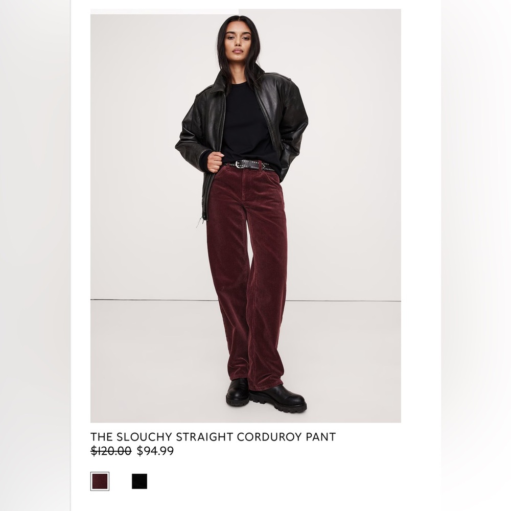 Banana Republic Deep Maroon Corduroys. size 12L - Picture 5 of 5